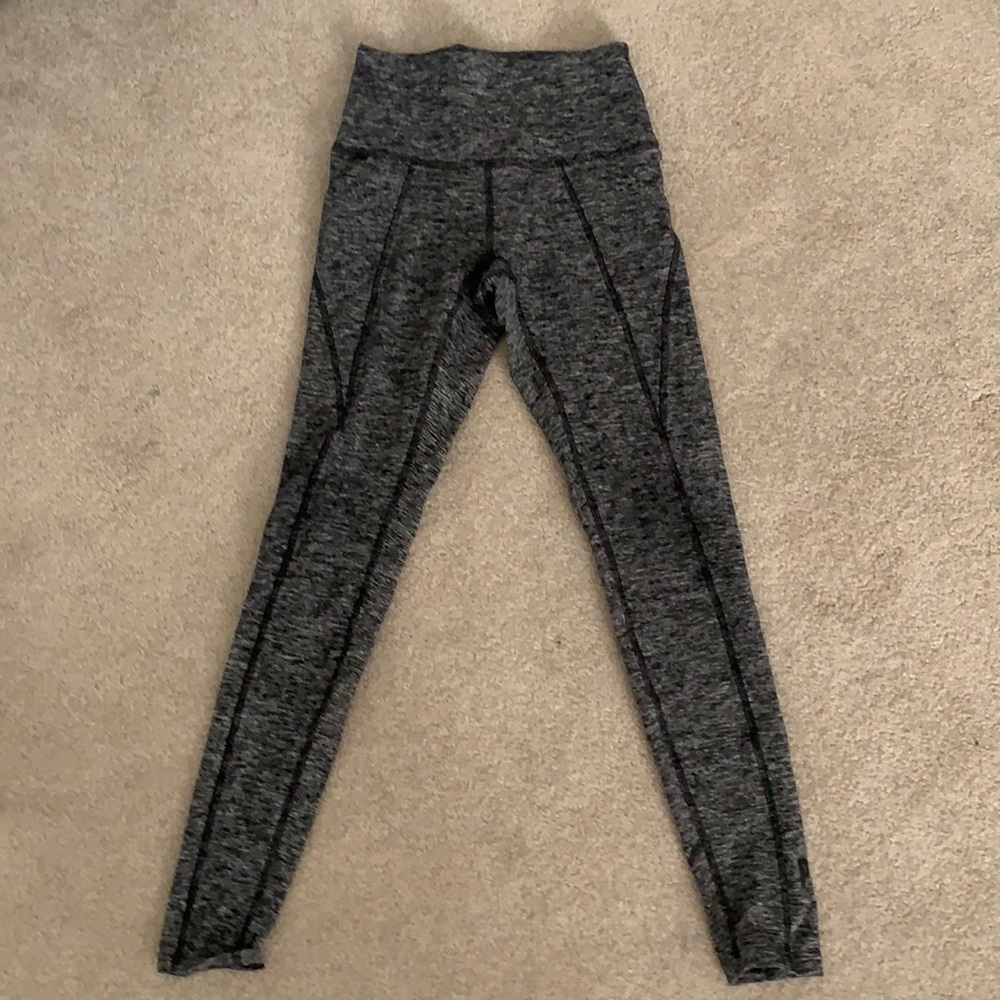 Grey pink pants.